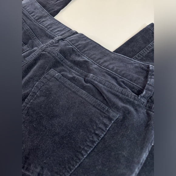 Corduroy Black Pull On Straight Leg Womens 16 Spooky Fall Witchy Comfort Stretch - Picture 13 of 13